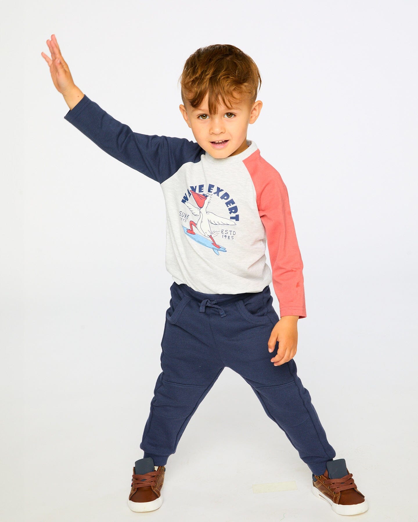 French Terry Pants Blue-1