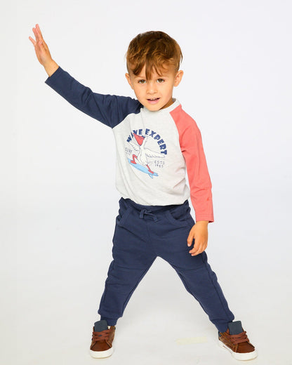 French Terry Pants Blue-1