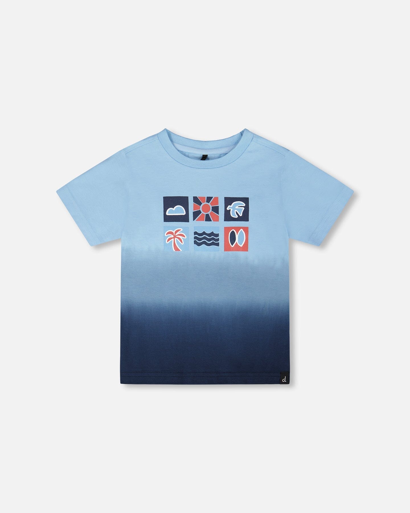 Organic Cotton Short Sleeve T-Shirt Blue Gradient-0