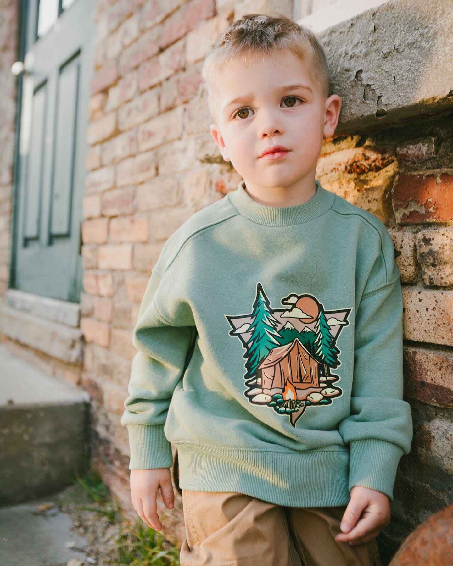 French Terry Sweatshirt Pale Green-1