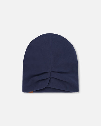 Stretch Jersey Beanie Navy Blue-2