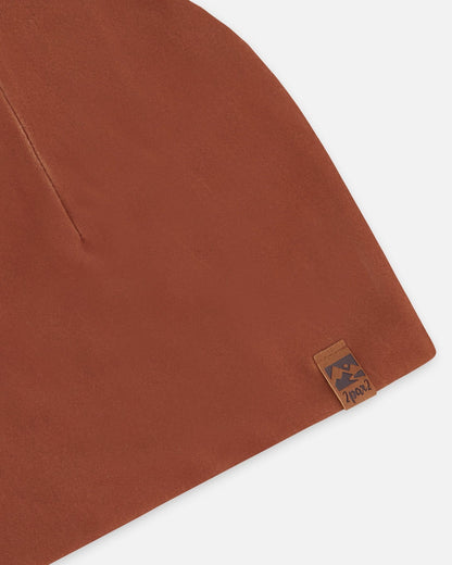 Stretch Jersey Beanie Brown-3