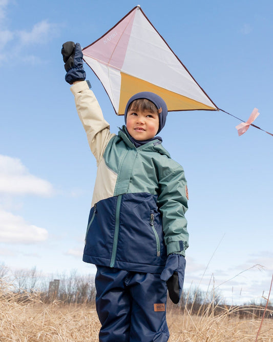 Splash Pants In Recycled Polyester Navy Blue-1