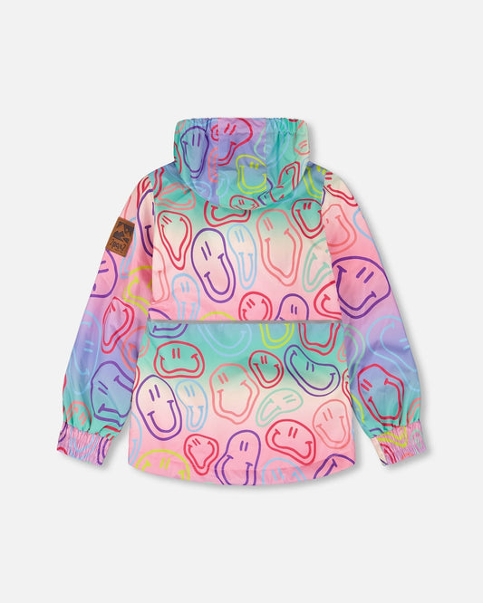 Insulated Two-Piece Mid-Season Outerwear Set Multicolored Printed Smileys-1