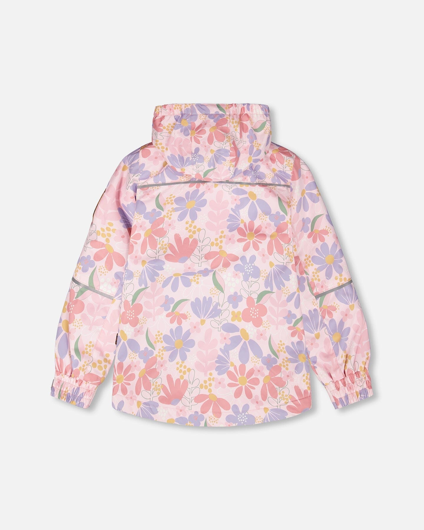 Insulated Two-Piece Mid-Season Outerwear Set Pink Flower Print-1