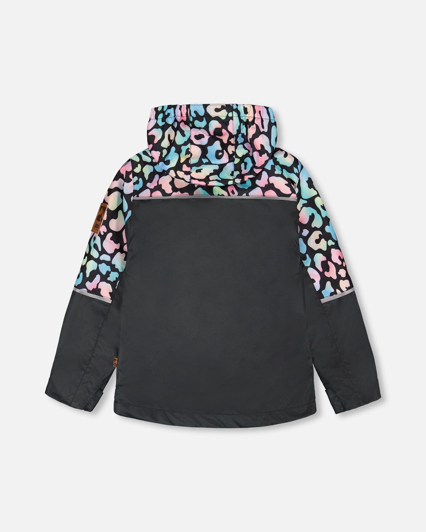 3-In-1 Two-Piece Mid-Season Outerwear Set Black Animal Print - Multicolored Inner Jacket-2