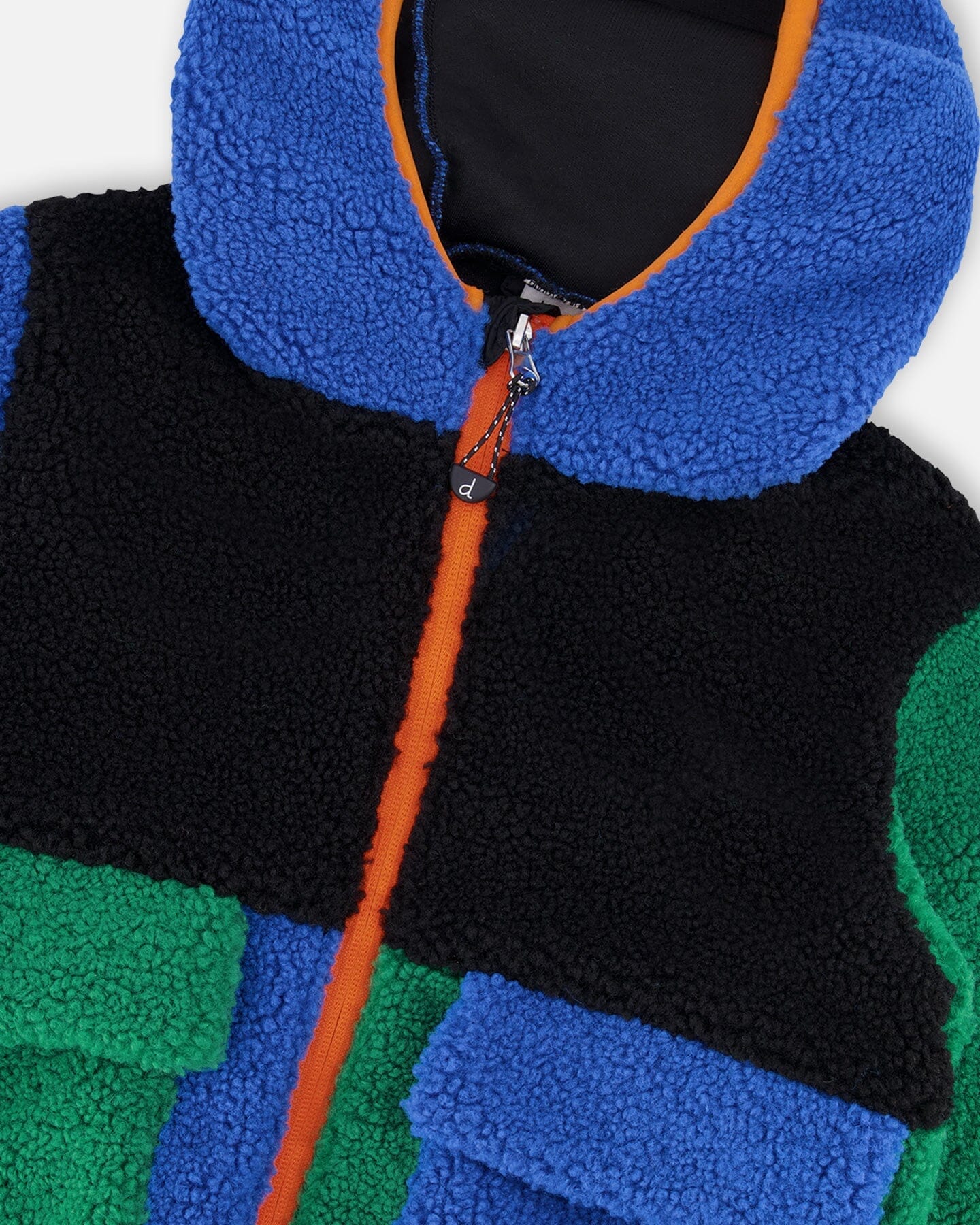 Sherpa Jacket Blue Colorblock-2