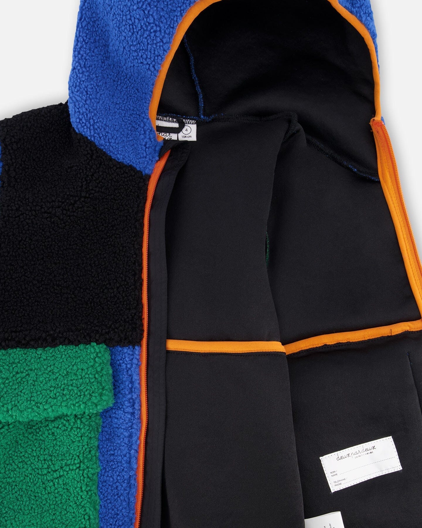 Sherpa Jacket Blue Colorblock-3