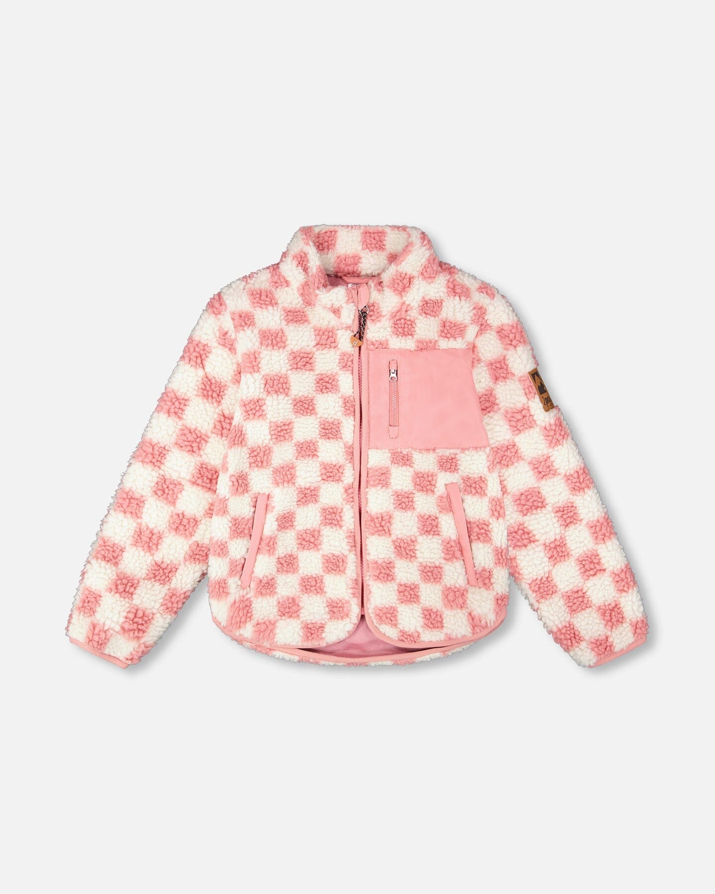 Sherpa Jacket Pink Checkerboard-0