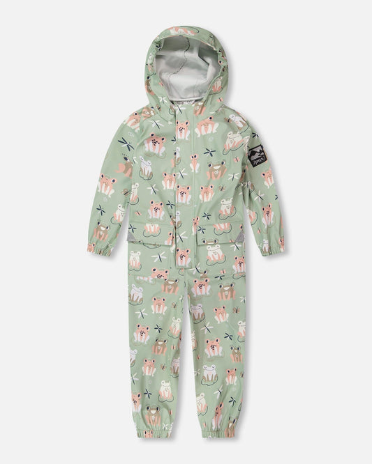 Rain One-Piece In Polyurethane Green Frog Print-0