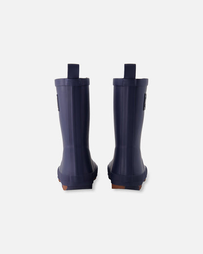 Rain Boots In Natural Rubber Navy Blue-3