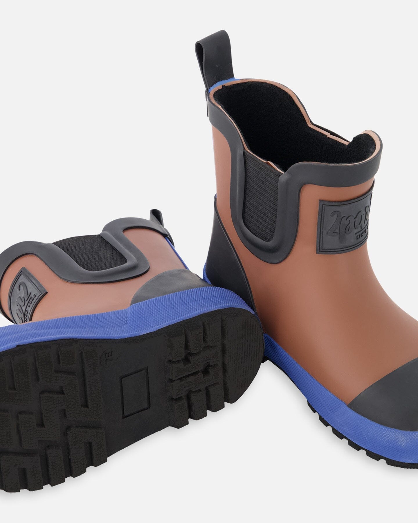 Short Rain Boots In Natural Rubber Brown-2