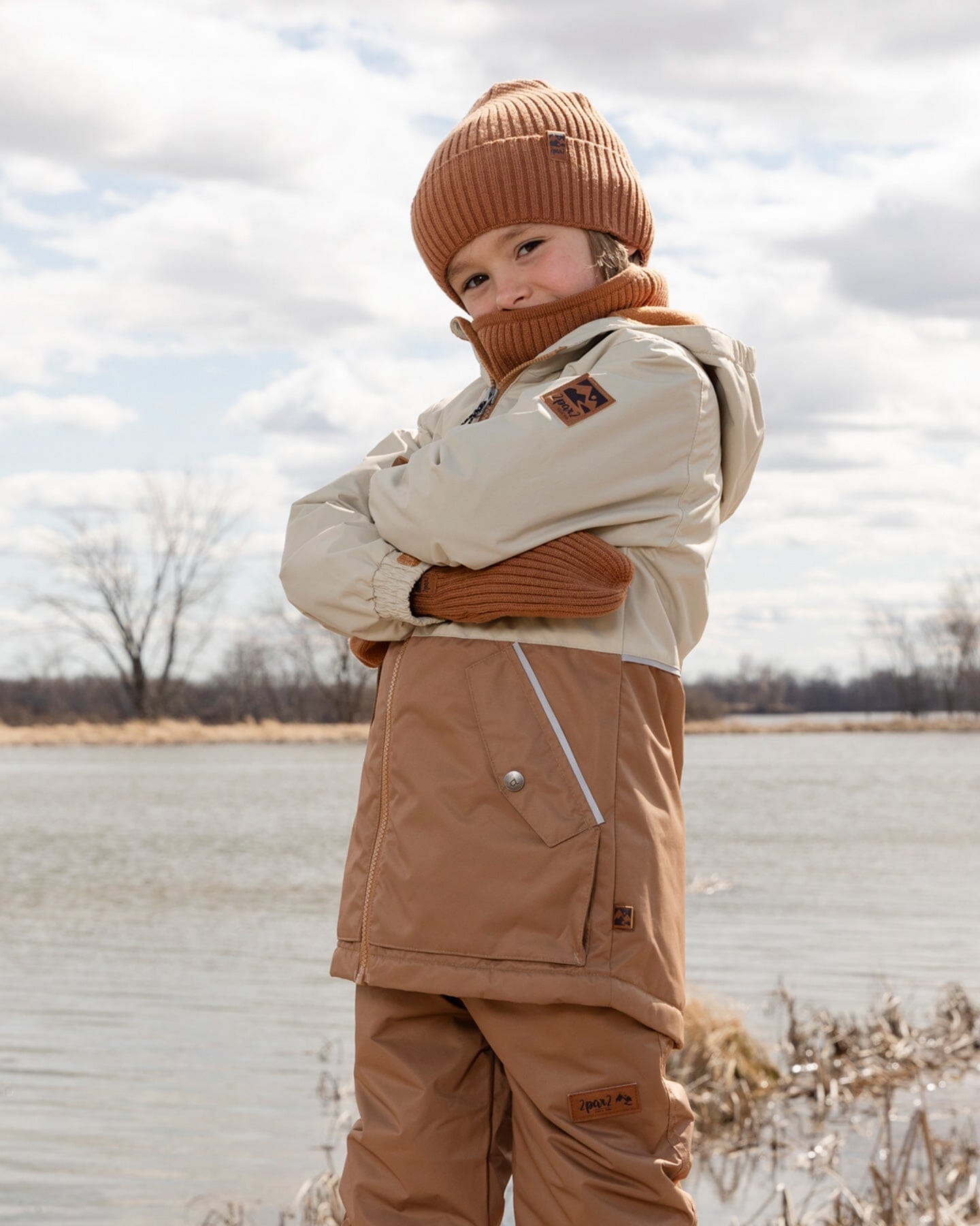 Knit Hat Brown-1
