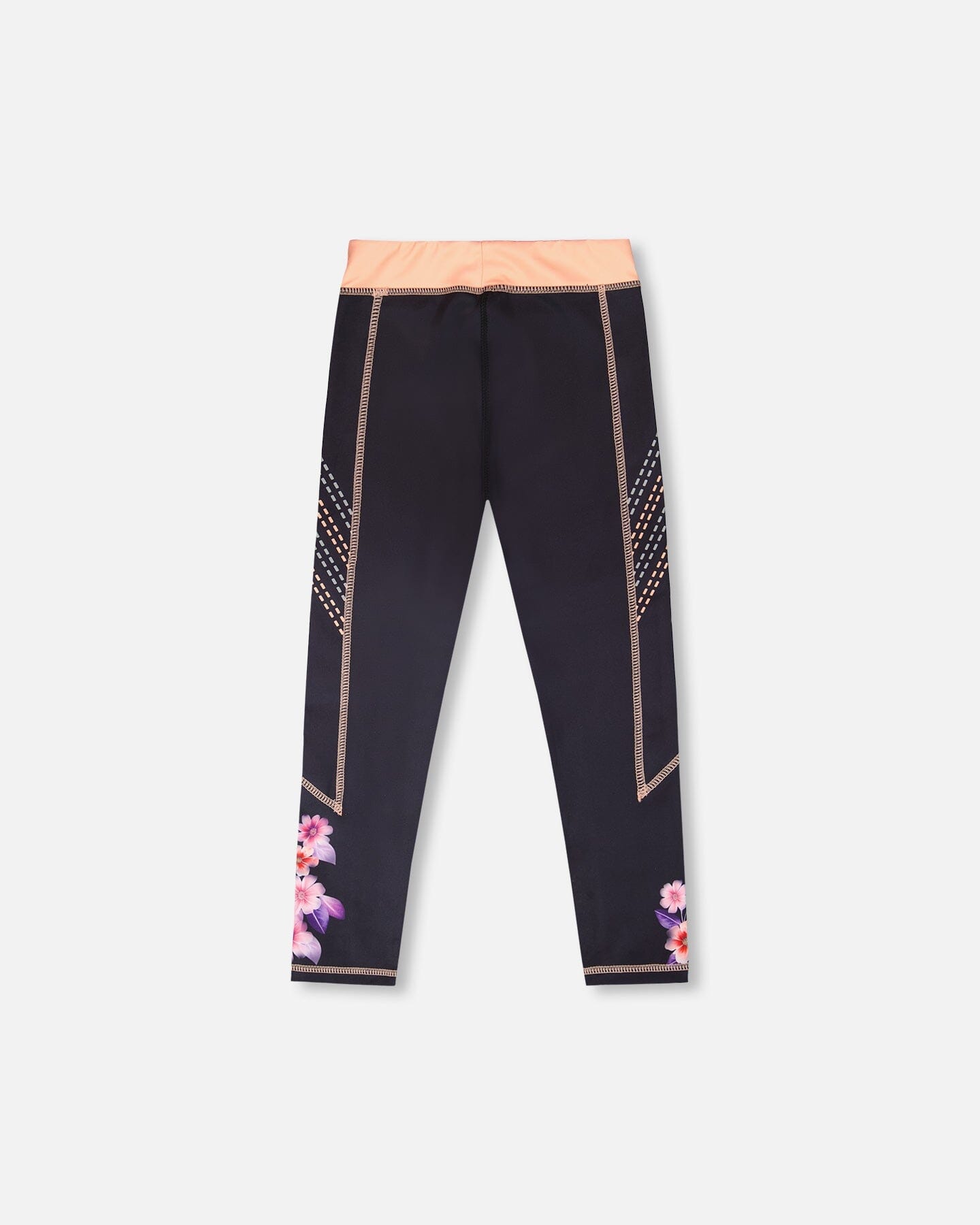 Athletic Leggings In Recycled Polyester Black-1