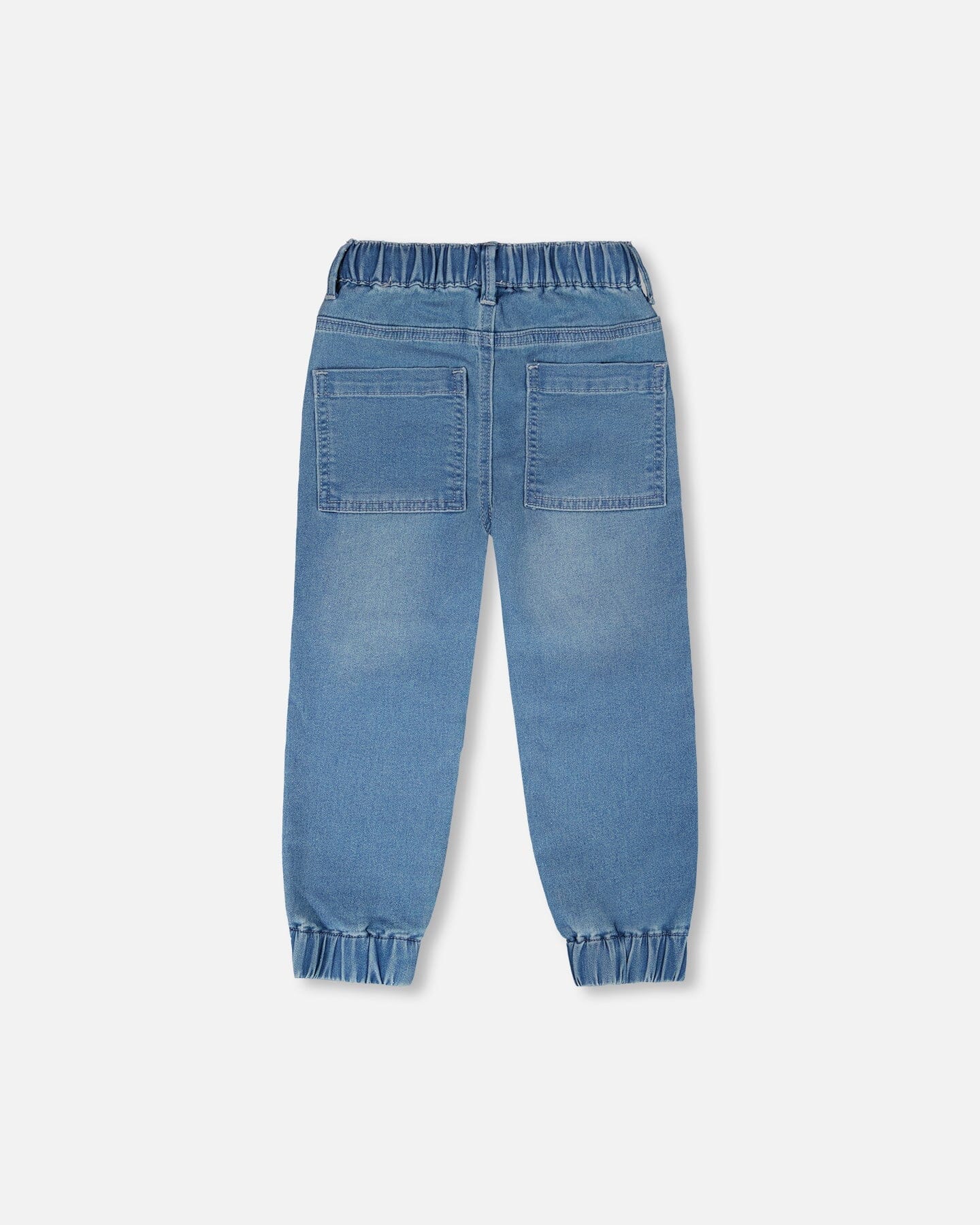 Stretch French Terry Denim Jogger Light Blue-1