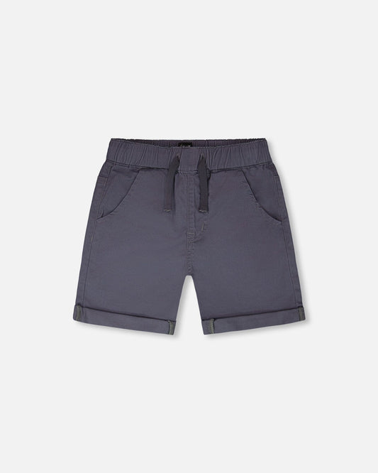 Stretch Twill Shorts Grey-0