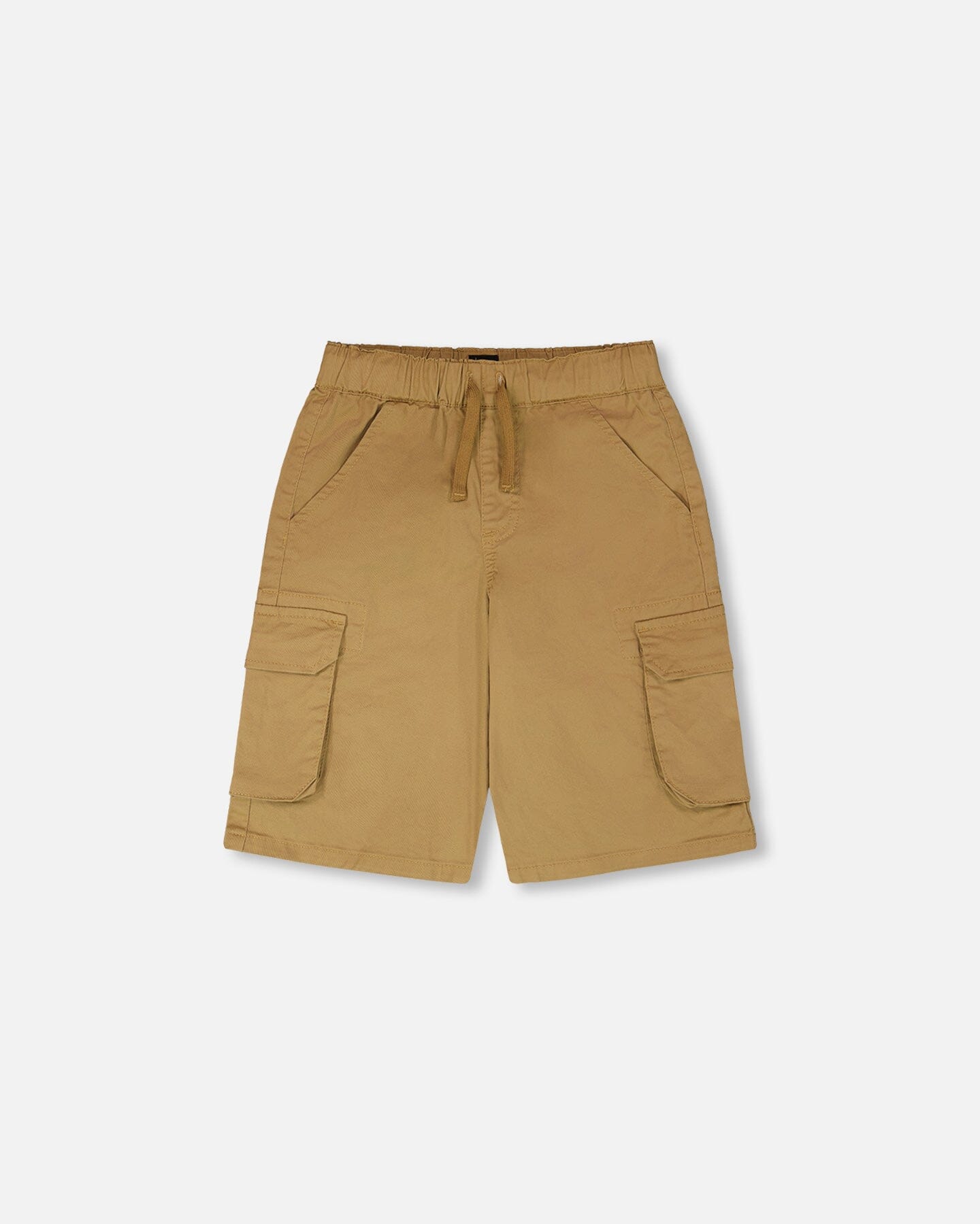 Stretch Twill Bermuda With Cargo Pockets Beige-0