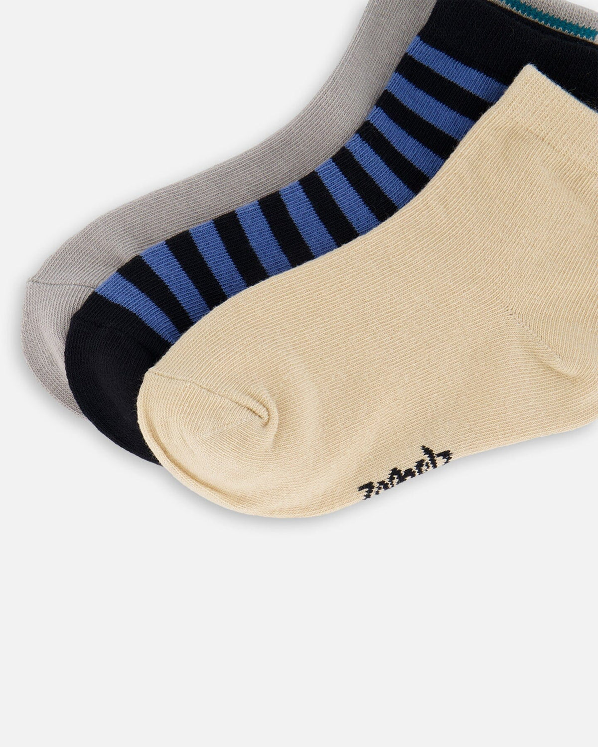 Socks (3 Pairs) Set Striped Blue And Black-3