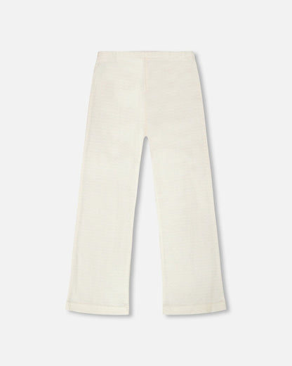 Crinkle Jersey Leggings Off White-2