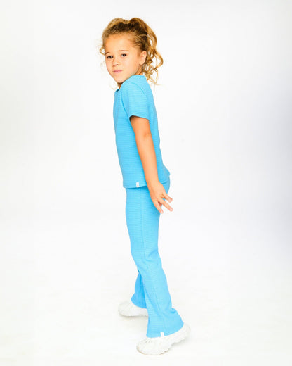 Crinkle Jersey Leggings Blue-1