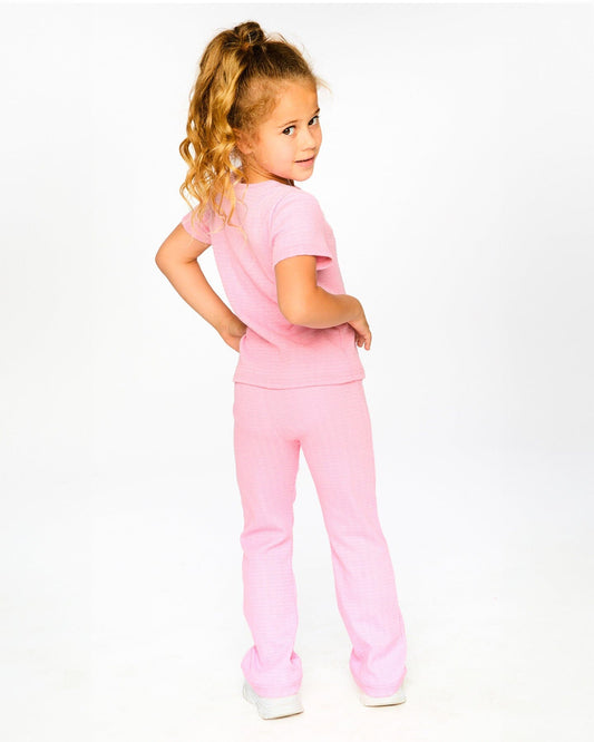 Crinkle Jersey Leggings Pink-1