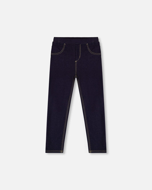 Navy Blue Denim Jeggings-0