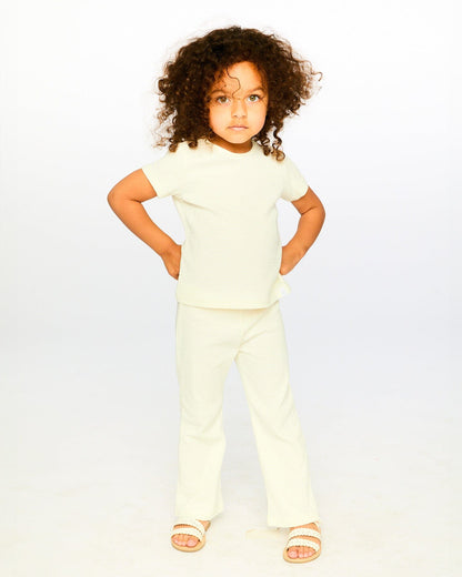 Crinkle Jersey T-Shirt Off White-1