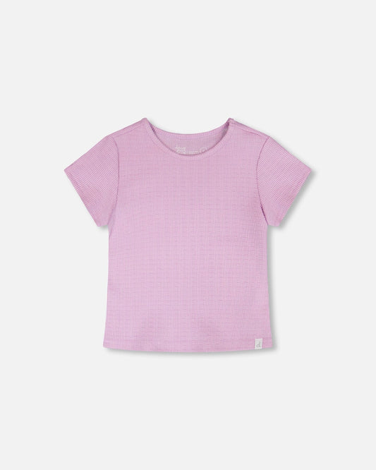 Crinkle Jersey T-Shirt Lilac-0