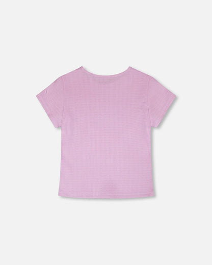 Crinkle Jersey T-Shirt Lilac-2