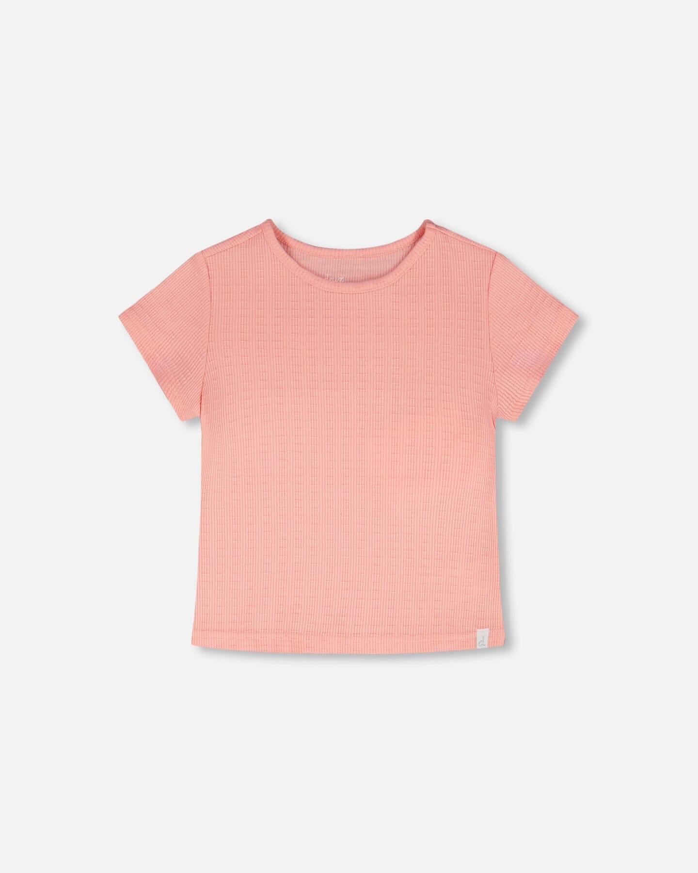 Crinkle Jersey T-Shirt Off Peach Pink-0
