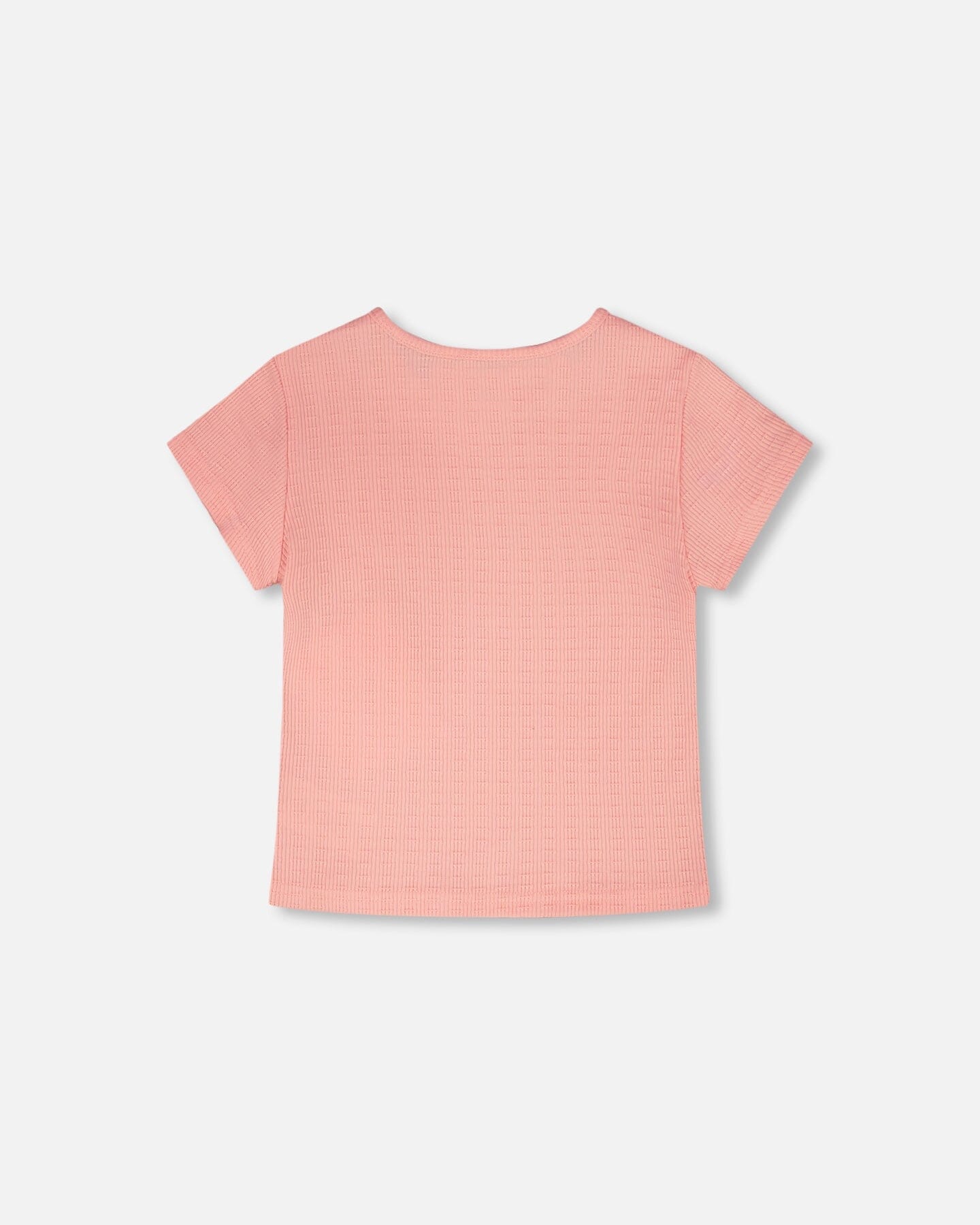 Crinkle Jersey T-Shirt Off Peach Pink-2