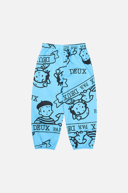 40Th Anniversary Printed Poplin Pant Sky Blue-2