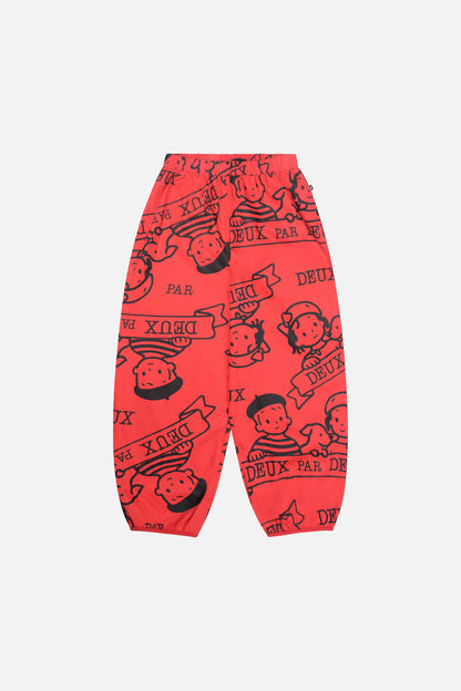 40th Anniversary Adult Printed Poplin Pant Poppy Red-0