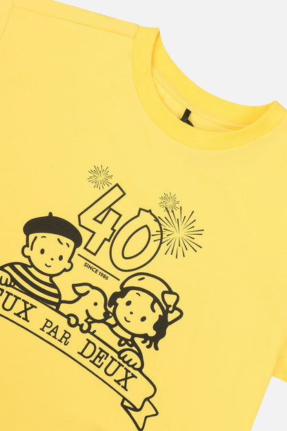 Adult 40Th Anniversary Graphic T-Shirt Honey Yellow-4