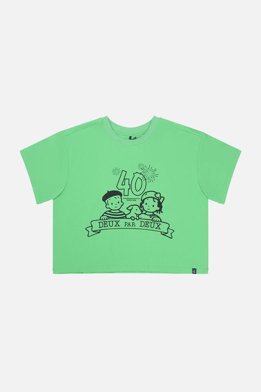 Adult 40Th Anniversary Graphic T-Shirt Green-0