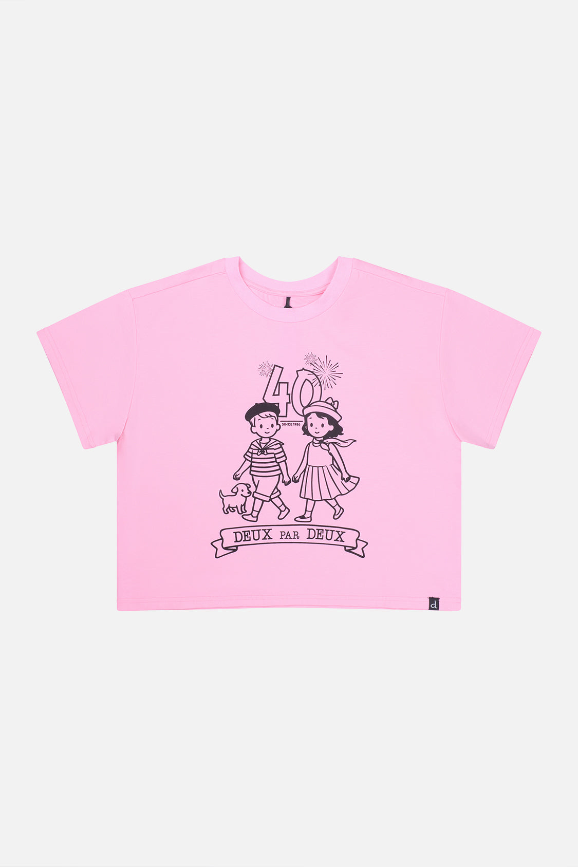 Adult 40Th Anniversary Graphic T-Shirt Soft Pink-0