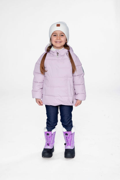Winter Jacket Adapted For Car Seats Lavender-1