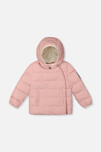 Winter Jacket Adapted For Car Seats Pale Dusty Pink-0