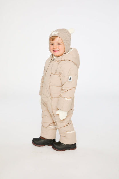 Baby Cloud One Piece Snowsuit Adapted For Car Seats Beige-2