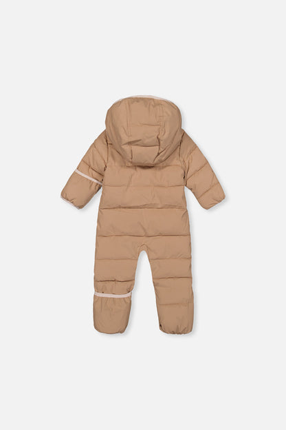 Baby Cloud One Piece Snowsuit Adapted For Car Seats Beige-4