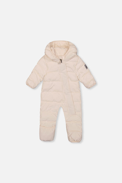 Baby Cloud One Piece Snowsuit Adapted For Car Seats Off White-0