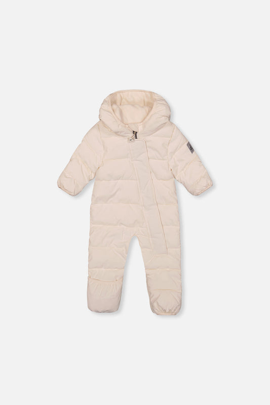 Baby Cloud One Piece Snowsuit Adapted For Car Seats Off White-0