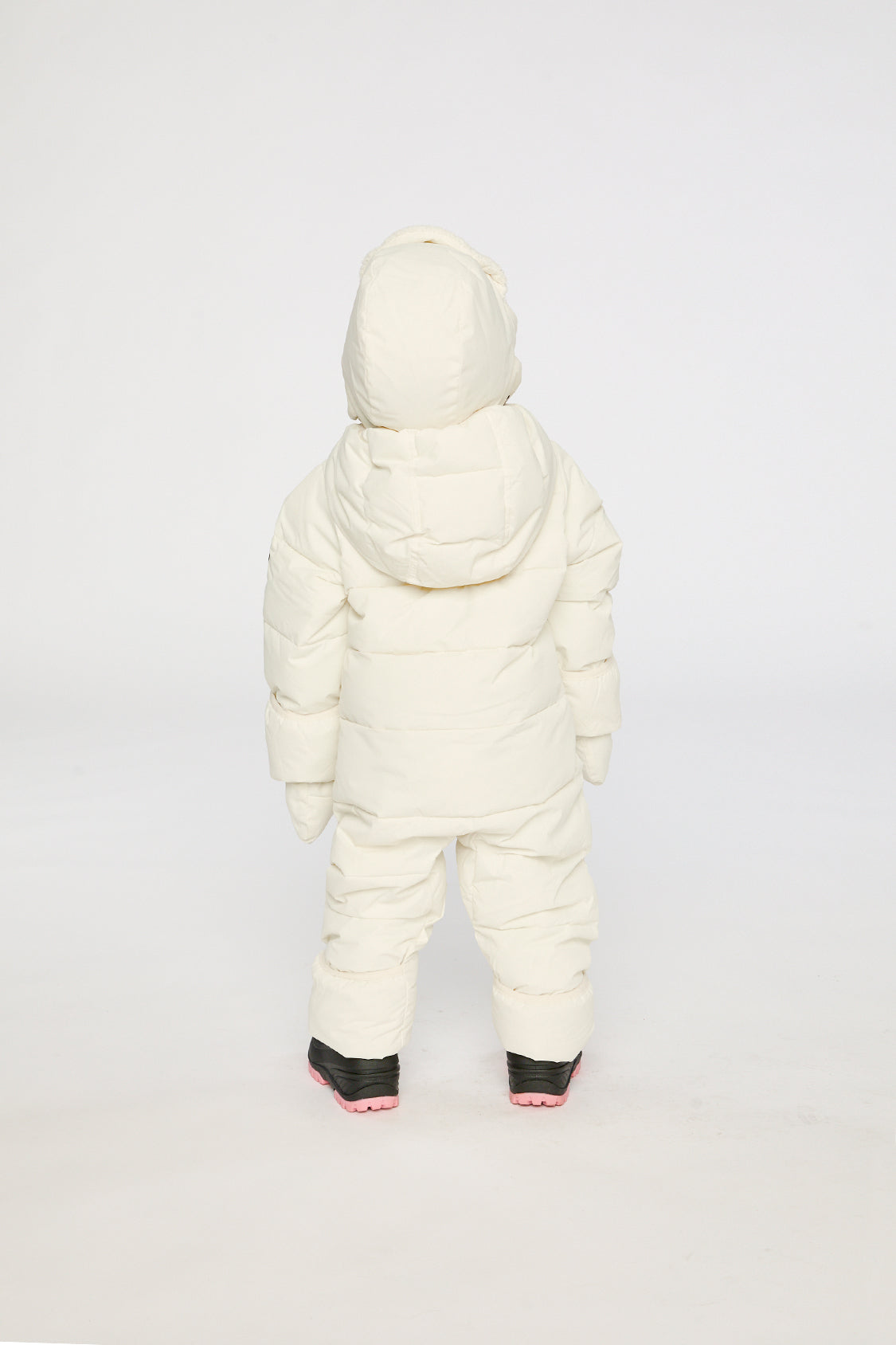 Baby Cloud One Piece Snowsuit Adapted For Car Seats Off White-3