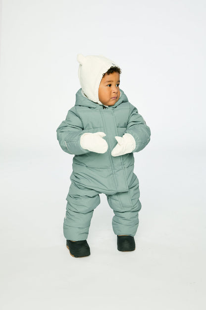 Baby Cloud One Piece Snowsuit Adapted For Car Seats Sage Green-1