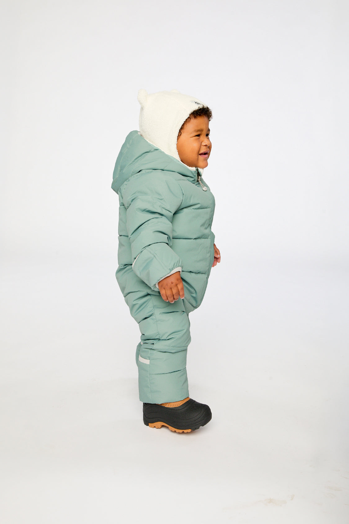 Baby Cloud One Piece Snowsuit Adapted For Car Seats Sage Green-2