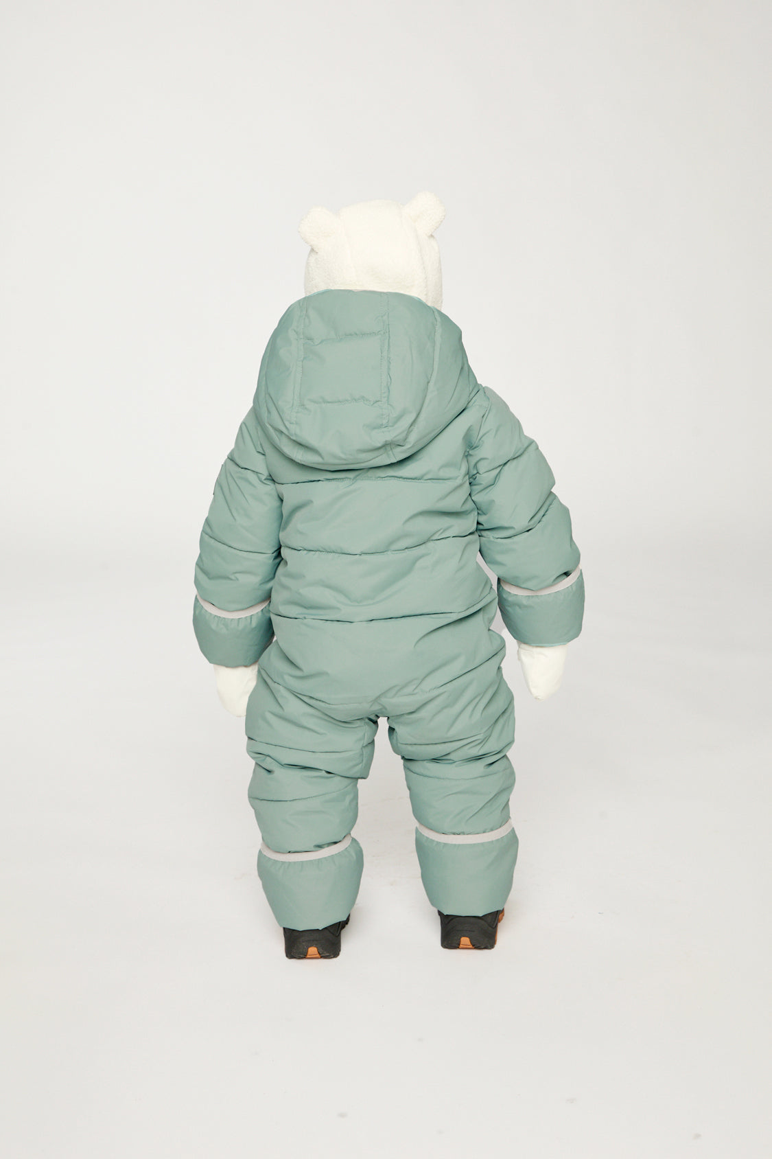 Baby Cloud One Piece Snowsuit Adapted For Car Seats Sage Green-3
