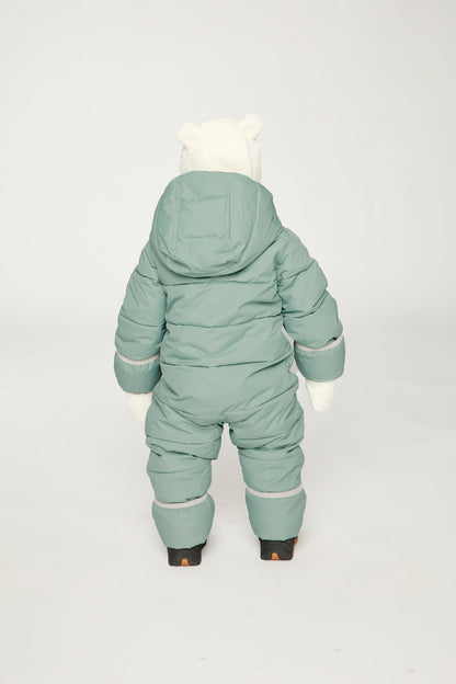 Baby Cloud One Piece Snowsuit Adapted For Car Seats Sage Green-3