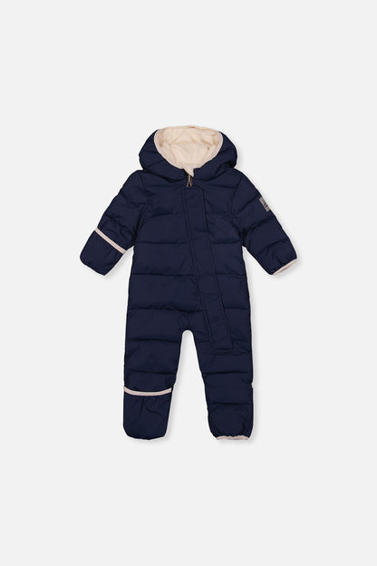 Baby Cloud One Piece Snowsuit Adapted For Car Seats Dark Blue-0