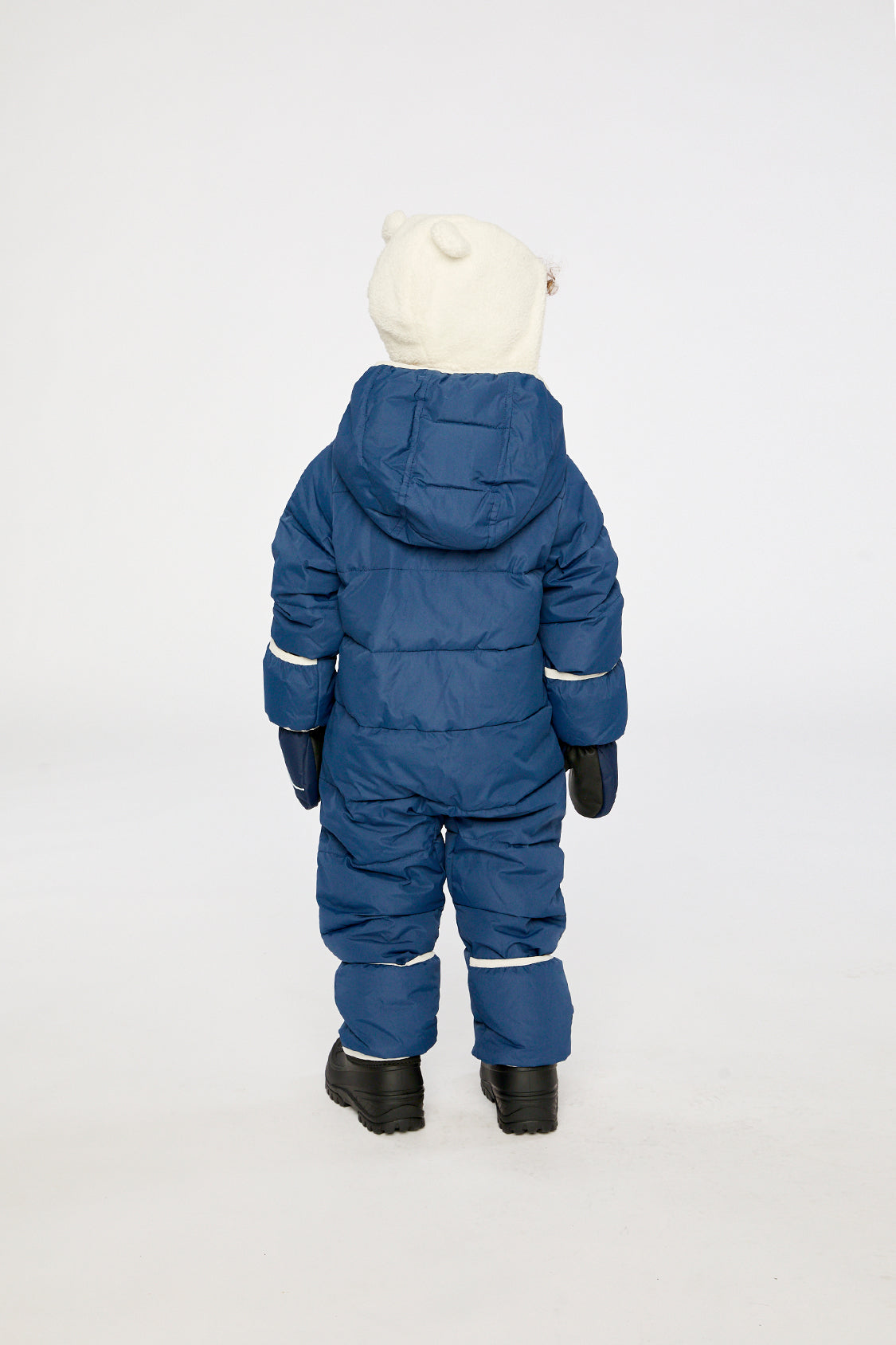 Baby Cloud One Piece Snowsuit Adapted For Car Seats Dark Blue-3