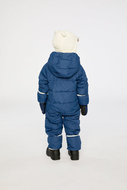 Baby Cloud One Piece Snowsuit Adapted For Car Seats Dark Blue-3
